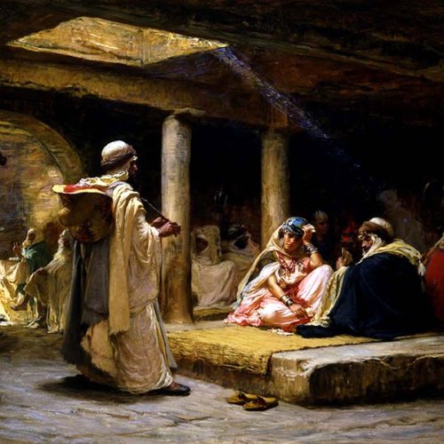 Cafe_at_Biskra,_Algeria_-_Frederick_Arthur_Bridgman